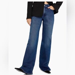 Good American Good Skate High Rise Wide Leg Jeans Size 00/24 New!